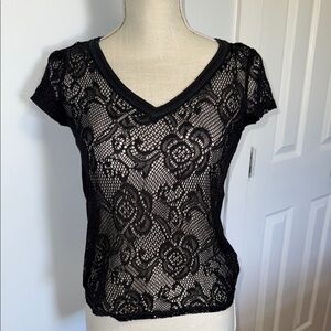 Elegant Black Lace Top